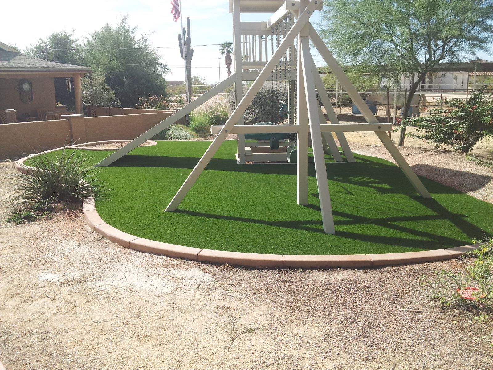 Best Playground Fake Grass Installation